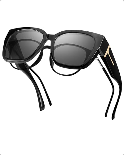 SIPHEW Polarisierte Überzieh Sonnenbrille Herren Damen Übergroße Sonnenbrille mit UV400 Schutz Ultra Light für Brillenträger von SIPHEW