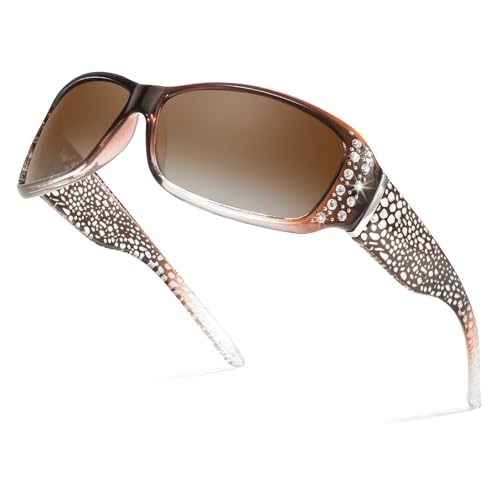 SIPHEW Sonnenbrille Damen Polarisiert Modischer Umwickeln Polarisierte Sonnenbrillen für Frauen UV400 Schutz von SIPHEW