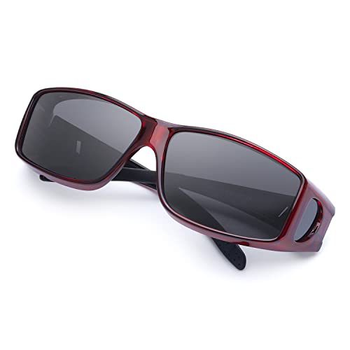 SIPHEW Überzieh Sonnenbrille Polarisierte für Brillenträger Überbrille Sonnenbrille mit seitlichen Schilden Über Noramall Brille Fitovers Sunglasses UV400 Protection von SIPHEW