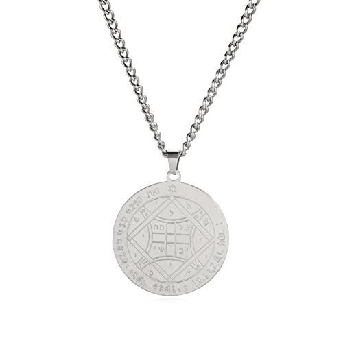 SIPURIS Halskette mit Anhänger "Viertes Pentagramm der Venus" für Herren, Schlüssel des Salomons für Liebe, Edelstahl, Jupiter-Siegel, Salomon-Amulett, Schmuck, Geschenk, Edelstahl, Kein Edelstein von SIPURIS