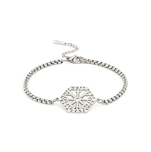 SIPURIS Wikinger-Armband nordisches Vegvisir für Herren, nordischer Wikinger-Runikenkompass, breite Ledermanschette, Armband für Teenager, Mädchen, Frauen, Wicca-Amulett, heidnischer Schmuck, Unisex von SIPURIS