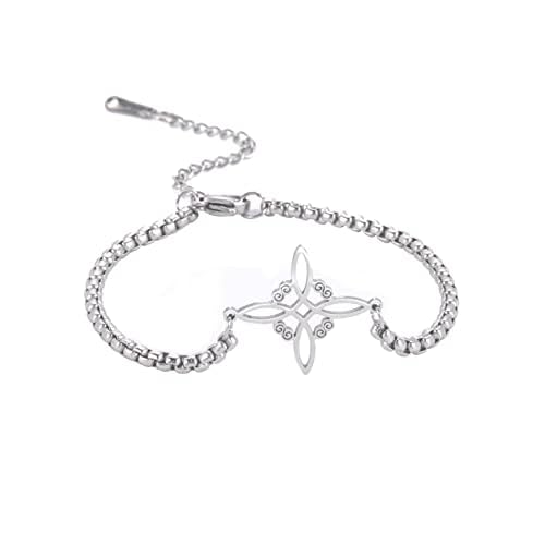 SIPURIS Witches Knot Armband für Frauen Mädchen keltischen Knoten Link Armbänder Edelstahl Witchcraft Geometrische Schutz Amulett Schmuck Geschenke von SIPURIS