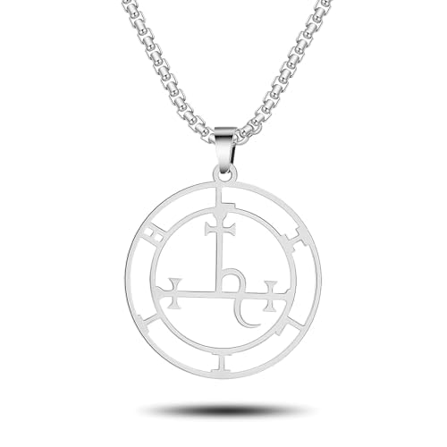 SIPURIS Erzengel michael halskette Schutzamulett siegel der 7 erzengel halskette Medaillon Talisman Schutz Amulett Schmuck für Männer (Lilith-S) von SIPURIS