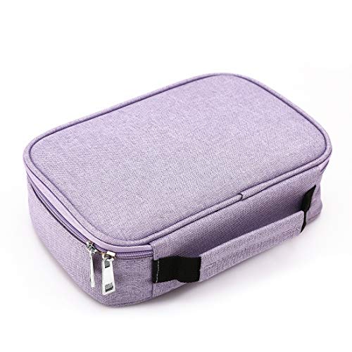 Federmäppchen, mäppchen, Federmappe, Große Kapazität 72 Slots Bleistift-Beutel für Schule Büro Kunst, Pencil Case, Schlampermäppchen, Faulenzer Box, School Case, Schuletui, Stifte Etui (Lila) von SIQIRI