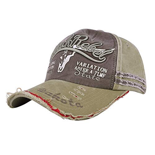 Baseballmütze Damen Herren Baseballkappe Sommer Sonnenkappe Anti UV Basecap Retro Sport Kappe Verstellbar Sonnenhut Baumwolle Atmungsaktiv Outdoor Hut für Sport Reisen Wandern Ausflug von SIQITECH