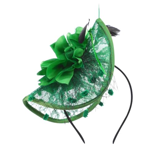 Fascinator Hut Damen Elegant Stirnband Clip Mesh Feder Haarschmuck mit Blumen Pillbox Hut Vintage Partyhut Cocktail Tea Party Organza Kopfbedeckung Frauen Mädchen Kopfschmuck für Kirche Hochzeit von SIQITECH