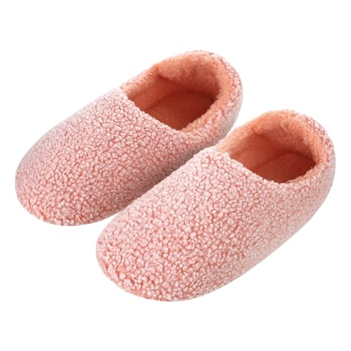 Hausschuhe Damen Winter Pantoffeln Geschlossener Ferse Slippers Plüsch Gefüttert Winterhausschuhe Warme Baumwolleschuhe Rutschfest Hausschuhe Weich Bequem Pantoffeln für Zuhause von SIQITECH