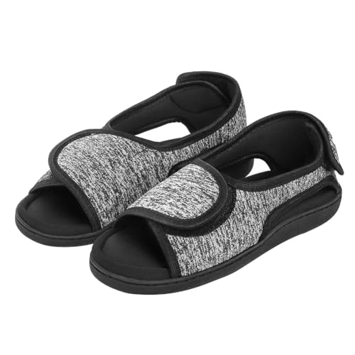 Hausschuhe Geschwollene Füße Pantoffeln Damen Herren Diabetiker Hausschuhe Orthopädisch Sandalen mit Klettverschluss Verstellbar Rehaschuhe Rutschfest Fußpflegeschuhe Ödem Schuhe für Senioren Pflege Hausschuhe Geschwollene Füße Pantoffeln Damen Herren Diabetiker Hausschuhe Orthopädisch Sandalen mit Klettverschluss Verstellbar Rehaschuhe Rutschfest Fußpflegeschuhe Ödem Schuhe für Senioren Pflege von SIQITECH