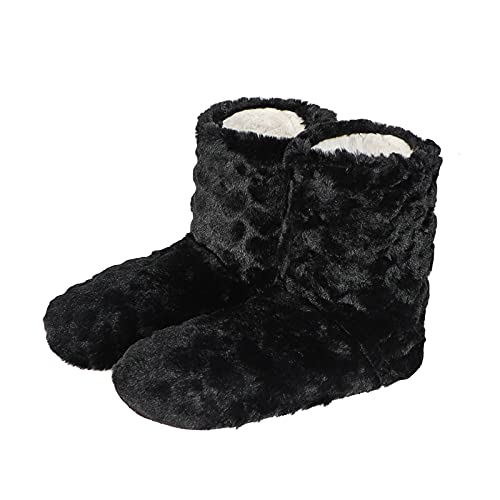 Hausschuhe Winter Hüttenschuhe Damen Herren Slipper Plüsch Warme Bodenschuhe Flauschig Kuschelig Pantoffeln Rutschfest Hohe Stiefel Verdickt Winterschuhe Bequem Winterhausschuhe für Drinnen Zuhause von SIQITECH