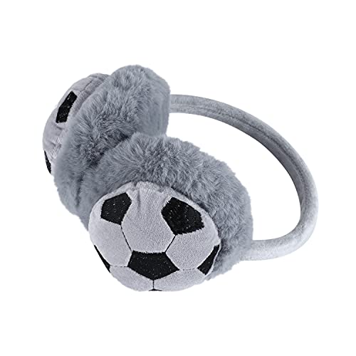 SIQITECH Ohrenschützer Kinder Winter Ohrenklappen Dehnbar Earband Fußballmuster Earmuffs Flauschig Ohrenwärmer Winddicht Ohrenschützer Kälteschutz Ohrabdeckungen für Mädchen Jungen Outdoor Sport von SIQITECH