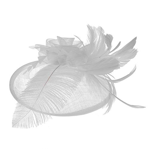 SIQITECH Organza Hut Mesh Damen Fascinator Hut mit Haarnadel Banketthut Elegant Haarschmuck 20er 50er Jahre Partyhut Vintage Royal Pillbox Hut für Hochzeit Party Cocktail Karneval von SIQITECH