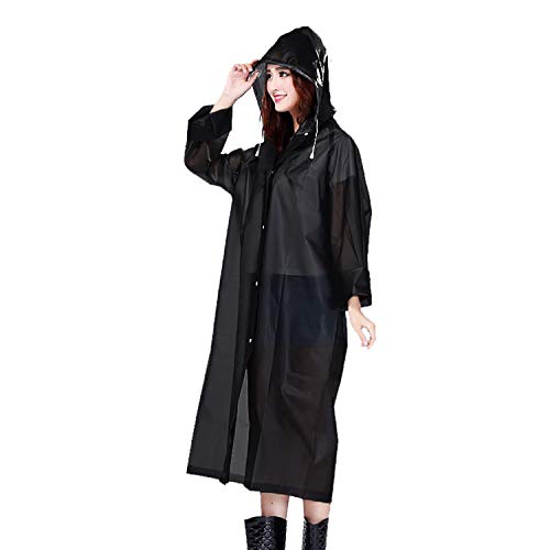 SIQITECH Regenponcho Damen Herren Regenmantel mit Kapuze Regenjacke Wiederverwendbar Regencape Wasserdicht Raincoat Leicht Regenschutzbekleidung Atmungsaktiv Regen Zubehör für Camping Angeln Wandern von SIQITECH