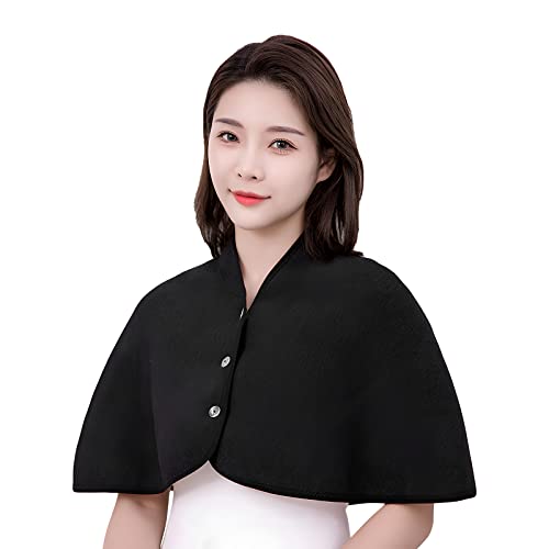 Schulterwärmer Winter Schulterstütze Doppelseitig Tragen Schlafweste Plüschfutter Wärmecape Damen Herren Schulterumhang Wärmer Schulterpolster Elastisch Wärmeponcho zum Schlafen von SIQITECH