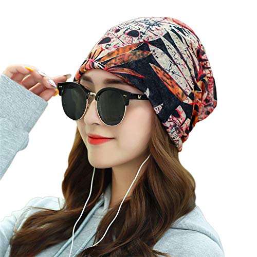 Turban Hut Damen Beanie Mütze Stretch Nachtschlafkappe Moderne Headwrap Atmungsaktiv Bequem Bandana Turban Muslimisch Kopfbedeckung Weich Leicht Kopftuch für Laufen Schlafen Tanzen von SIQITECH