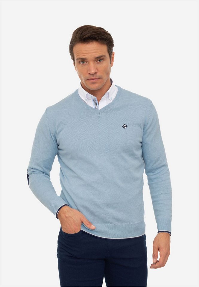 SIR RAYMOND TAILOR Strickpullover Appel mit farblich abgesetzten Ellenbogen-Patches von SIR RAYMOND TAILOR