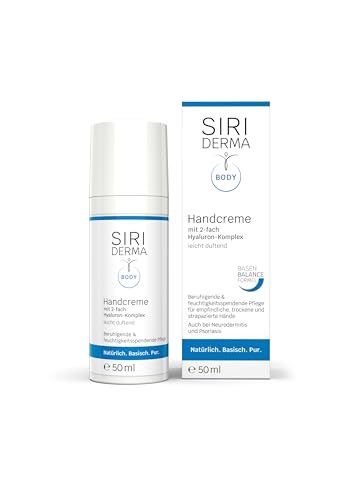 SIRIDERMA Handcreme | Vegane, basische Handpflege für trockene und rissige Hände | Auch bei Neurodermitis und Psoriasis (leicht duftend, 50 ml) SIRIDERMA Handcreme | Vegane, basische Handpflege für trockene und rissige Hände | Auch bei Neurodermitis und Psoriasis (leicht duftend, 50 ml) von SIRIDERMA
