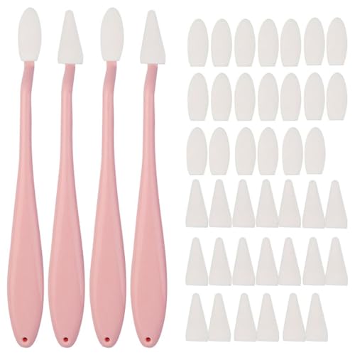 SIRLOMU 4-tlg. Skizzenradierer, Radiergummi Schwamm Werkzeug, Skizzenpapier Radierer, Skizzenschneider Set mit 40 Ersatzfedern, Künstlerbedarf zum Malen und Skizzieren (Pink) von SIRLOMU