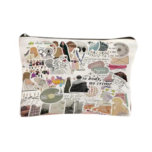 SIRLOMU Kosmetiktasche Damen Musikliebhaber-Geschenk Album Inspiriertes Geschenk Sänger-Fan Geschenk Make-up-Tasche Mädchen Reißverschluss-Stiftetasche von SIRLOMU