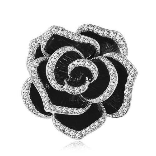 SIRLOMU Vintage elegante einzigartige Kristall Brosche, Blume Band Brosche, Mode Strass Brosche, Pin Abzeichen, Zubehör Schmuck Geschenke von SIRLOMU