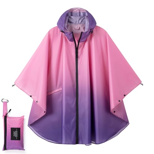 SIRMEDAL Damen Regenjacke Wasserdicht Atmungsaktiv Winddicht – Leichte Regenmantel Outdoor Jacke für Wandern Camping Urlaub – Tragbare Regenbekleidung von SIRMEDAL