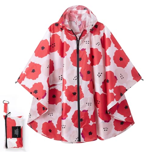 SIRMEDAL Damen Regenjacke Wasserdicht Atmungsaktiv Winddicht – Leichte Regenmantel Outdoor Jacke für Wandern Camping Urlaub – Tragbare Regenbekleidung von SIRMEDAL