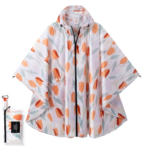 SIRMEDAL Damen Regenjacke Wasserdicht Atmungsaktiv Winddicht – Leichte Regenmantel Outdoor Jacke für Wandern Camping Urlaub – Tragbare Regenbekleidung von SIRMEDAL