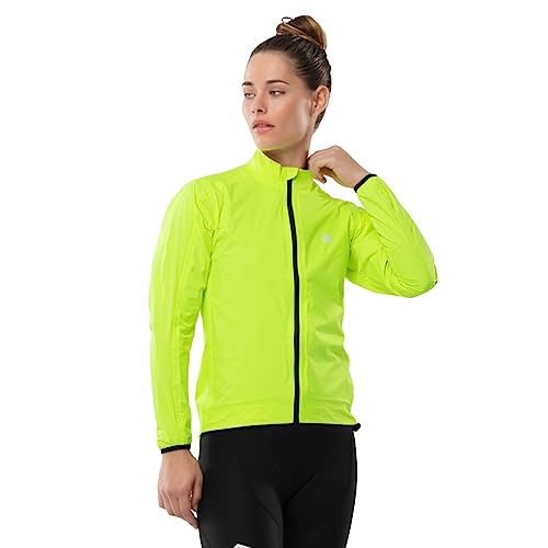 SIROKO - Fahrrad-Regenjacke für Damen J2 Turini - M - Neongelb von SIROKO