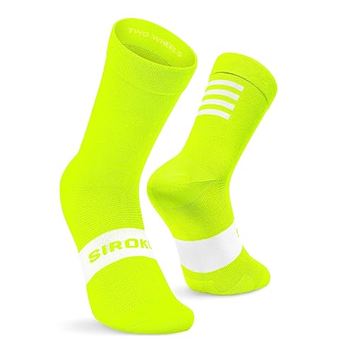 SIROKO - Fahrradsocken S1 Fluor Montseny - M-L - Neongelb von SIROKO