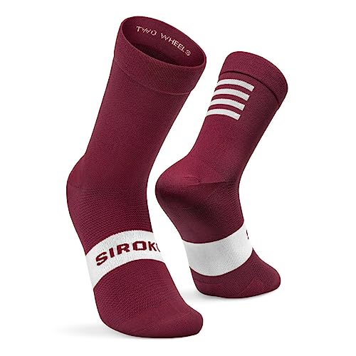 SIROKO - Fahrradsocken S1 Maroon Volata - M-L - Bordeauxrot von SIROKO