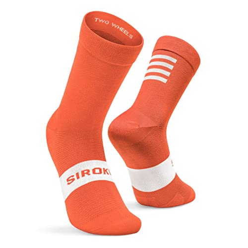 SIROKO - Fahrradsocken S1 Orange Flanders - M-L - Leuchtendes Orange von SIROKO