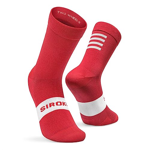 SIROKO - Fahrradsocken S1 Red Flamme Rouge - M-L - Rot von SIROKO