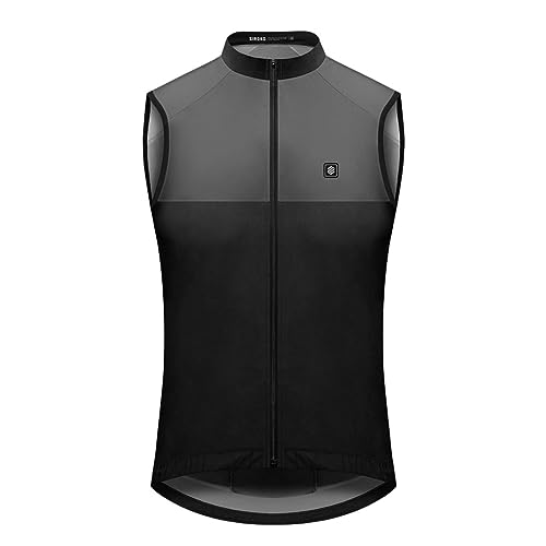 SIROKO - Fahrradweste Windstopper für Damen V1-W Pikes Peak - M - Schwarz/Grau von SIROKO