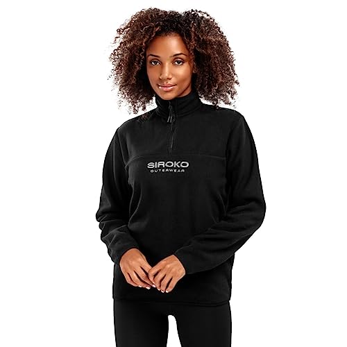 SIROKO - Fleece Half Zip für Damen Shadow-W - XXL - Schwarz von SIROKO