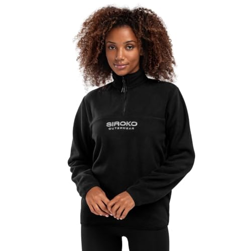 SIROKO - Fleecepullover mit Halb-Reißverschluss für Damen Shadow-W - XXL - Schwarz von SIROKO