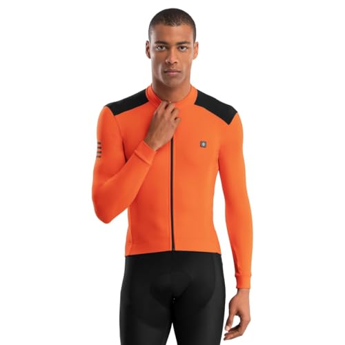 SIROKO - Langärmelige Thermo-Radtrikot M4 Oregon - XL - Leuchtendes Orange/Schwarz von SIROKO