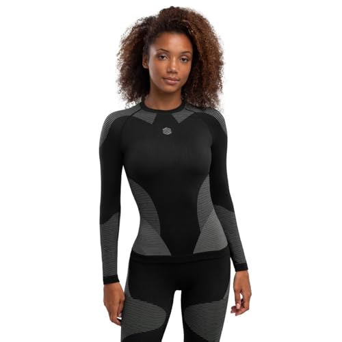 SIROKO - Langärmeliges Kompressionsshirt für Damen Drystone - XL - Schwarz/Grau SIROKO - Langärmeliges Kompressionsshirt für Damen Drystone - XL - Schwarz/Grau von SIROKO