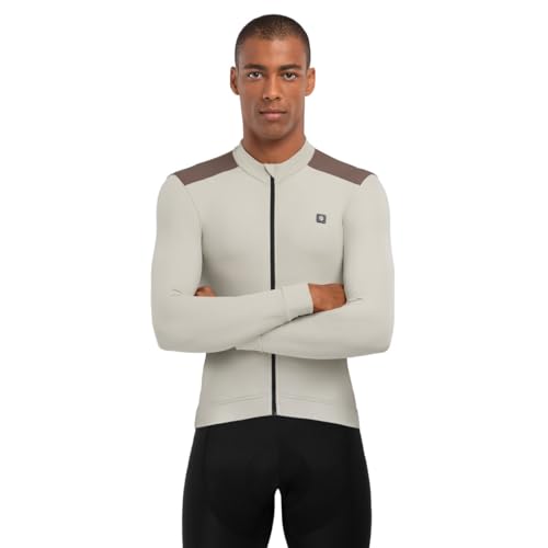 SIROKO - Langärmeliges Thermo-Radtrikot SRX M4 Sandhill - S - Beige/Braun von SIROKO