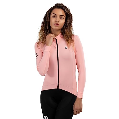 SIROKO - Langarm Thermo-Radtrikots für Damen M4 Danseuse - XS - Schweinchenrosa von SIROKO