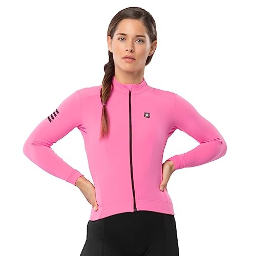 SIROKO - Langarm Thermo-Radtrikots für Damen M4 Queen Stage - S - Bubblegum Pink von SIROKO