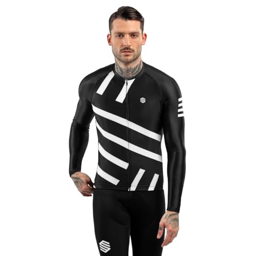 SIROKO - Langärmeliges Radtrikot M2 Leader - XL - Schwarz/Weiß von SIROKO