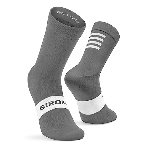 SIROKO - Fahrradsocken S1 Grey Saas - M-L - Silbergrau von SIROKO