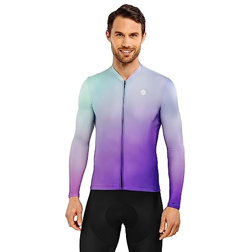 SIROKO - Radtrikot Langarm M2 Atlas - L - Violett/Kühles Grün von SIROKO