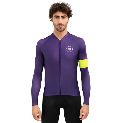 SIROKO - Langärmeliges Radtrikot M2 Bergen - L - Pflaume/Neongelb SIROKO - Langärmeliges Radtrikot M2 Bergen - L - Pflaume/Neongelb von SIROKO