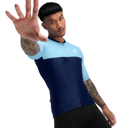 SIROKO - Radtrikot M2 Teide - XS - Marineblau/Hellblau von SIROKO