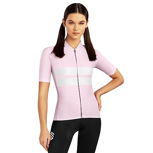 SIROKO - Radtrikot für Damen M2 Dalsnibba - S - Bubblegum Pink/Weiß von SIROKO