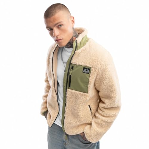 SIROKO - Sherpa Jacke Walnut - XL - Beige/Grün von SIROKO