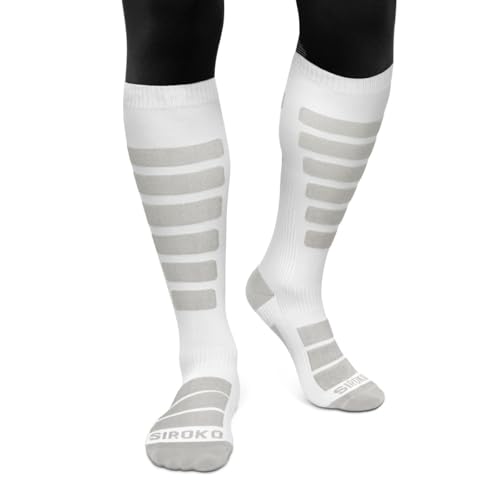 SIROKO - Ski- und Snowboardsocken AORAKI White - M-L - Weiß/Perlgrau SIROKO - Ski- und Snowboardsocken AORAKI White - M-L - Weiß/Perlgrau von SIROKO