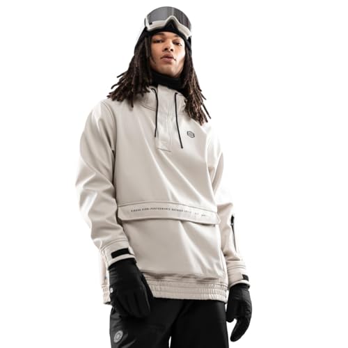 SIROKO - Snowboardjacke mit Kängurutasche W3 Haboob - L - Beige von SIROKO