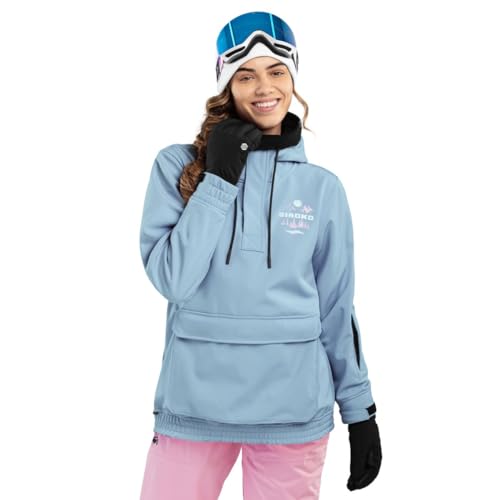 SIROKO - Snowboardjacke mit Kängurutasche für Damen W3-W Prags - L - Blau von SIROKO