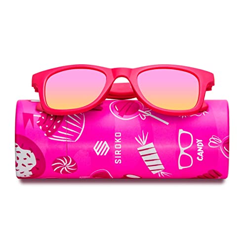 SIROKO Surf-Sonnenbrille Candy Kids Rosa Flamingo Jungen und Mädchen von SIROKO